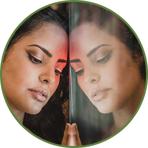 Tips for Forgiving Yourself  - Flip The Situation Around - Woman Looking in Mirror